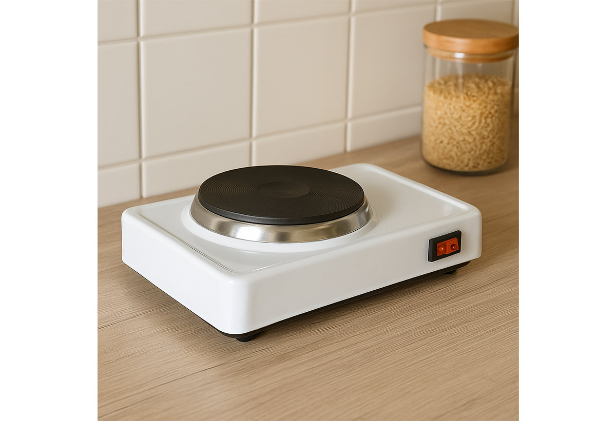 Απεικονίζεται η εστία σε κουζίνα.